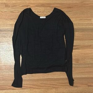 Cross back navy blue top